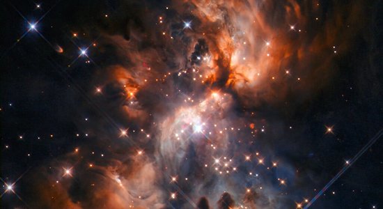Lg hubble peers into a dusty stellar nursery